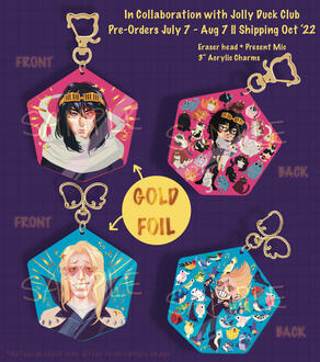 Jolly Duck Merch Mart: EraserMic Acrylic Charms